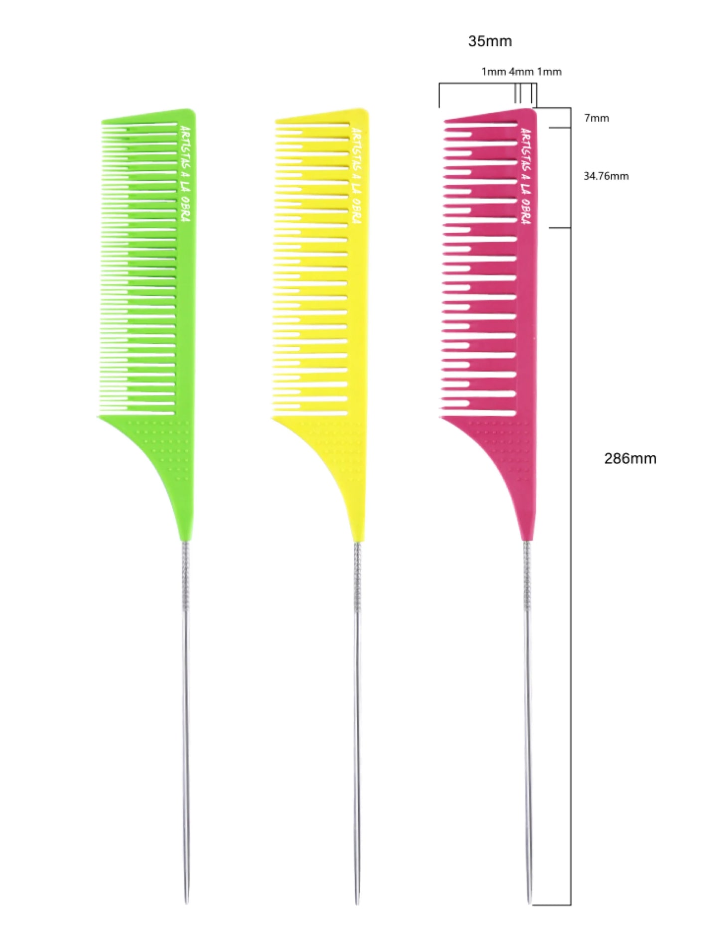 PEINES NEON PARA Highlighting - Set of 3 Sizes
