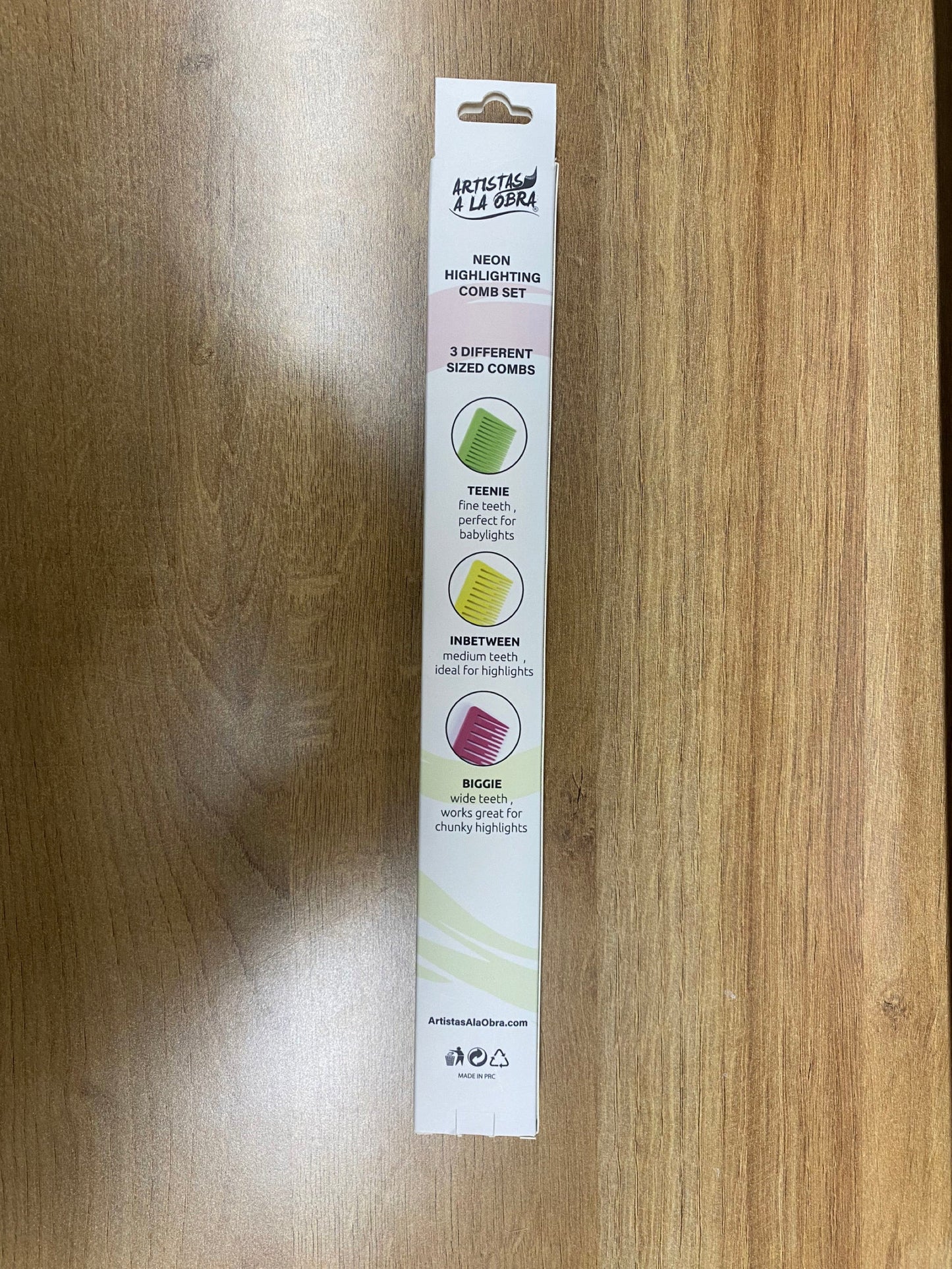 PEINES NEON PARA  Highlighting  - Set of 3 Sizes